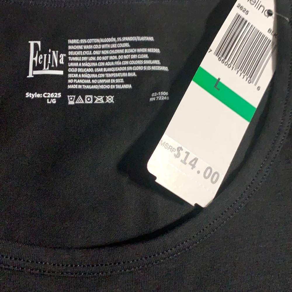 Felina Crew Neck Tee Short Sleeve T-Shirt - Picture 5 of 9